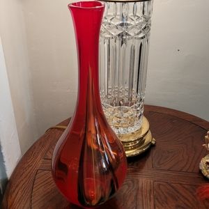 Large Handblown Multicolor Bud Vase